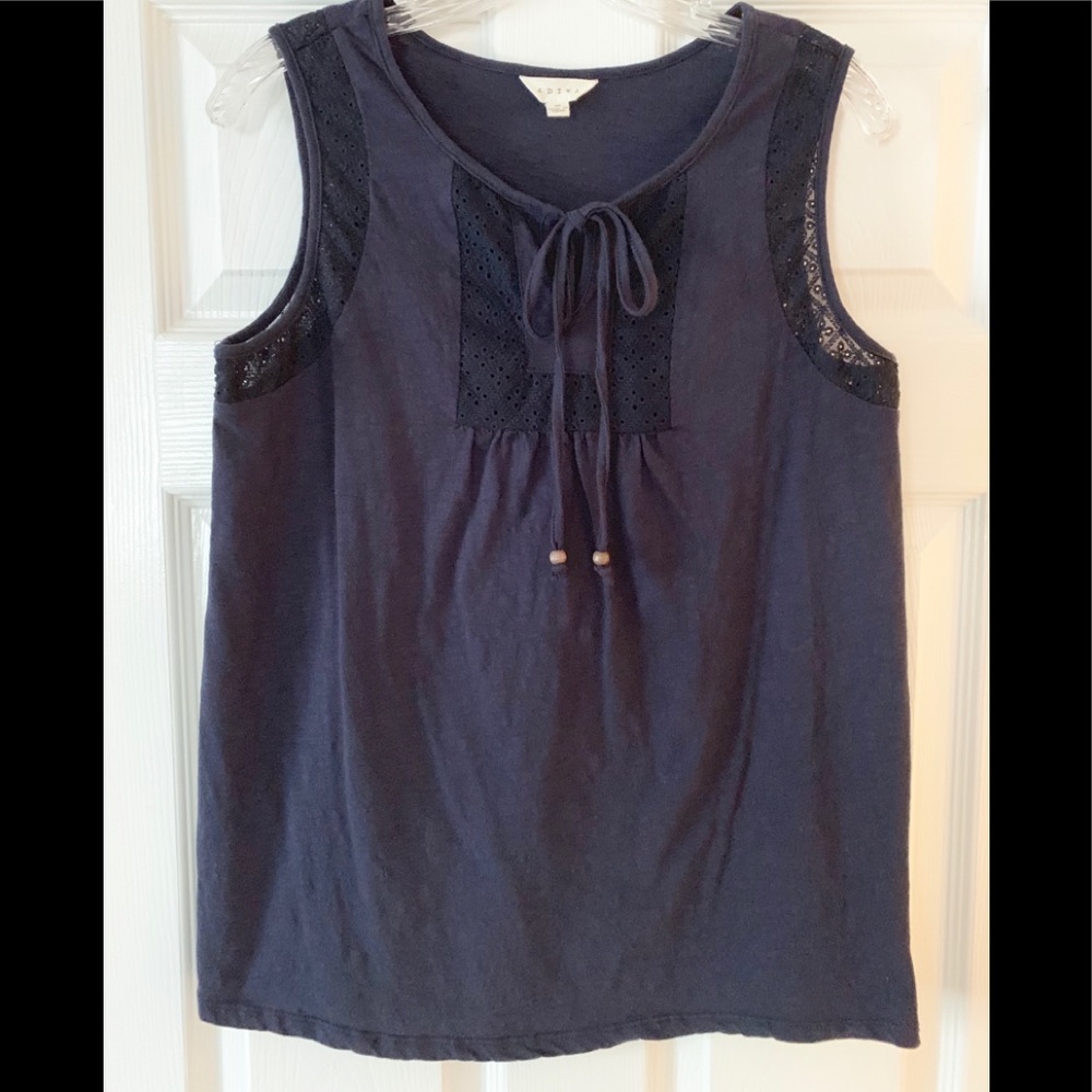 Navy sleeveless top